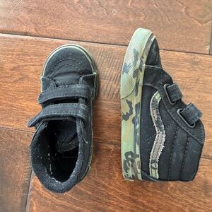 Vans Black and Camouflage Kids Sneakers